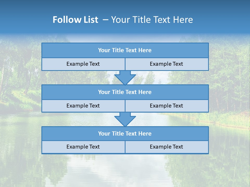 River Leaf Color PowerPoint Template