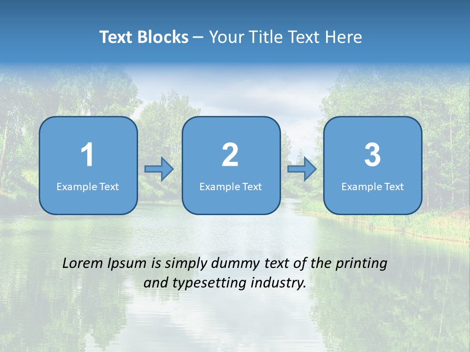 River Leaf Color PowerPoint Template