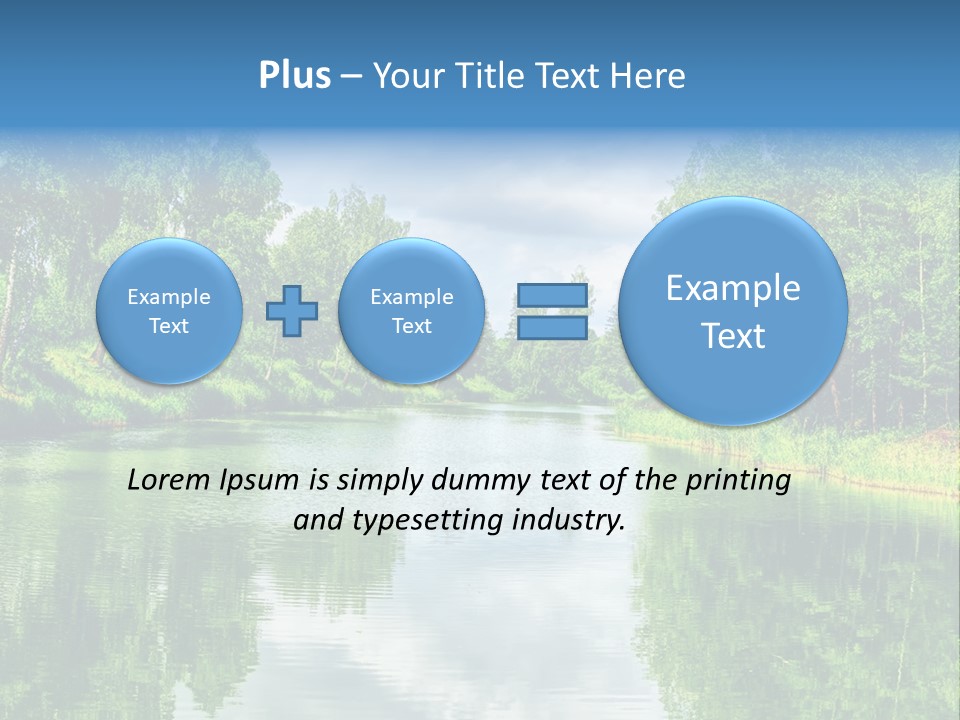 River Leaf Color PowerPoint Template