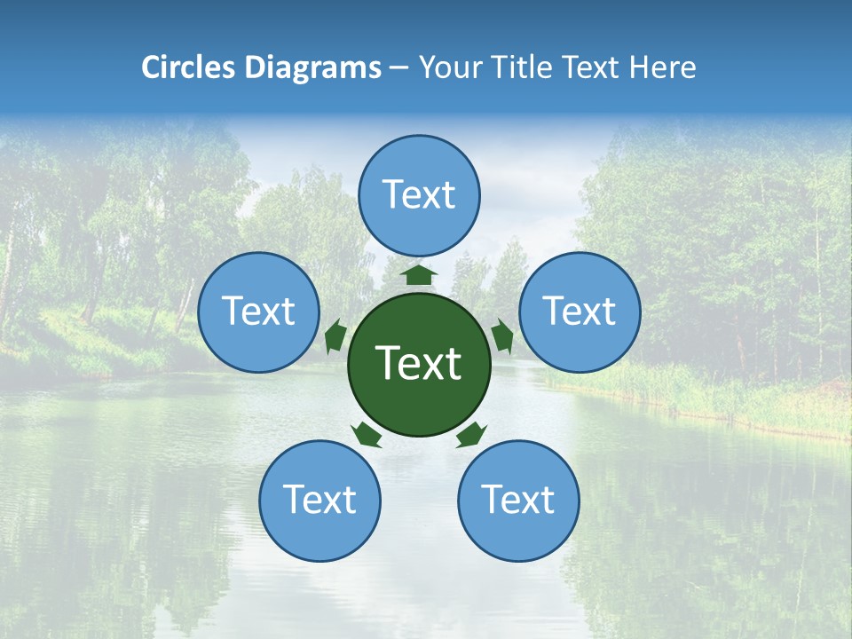 River Leaf Color PowerPoint Template