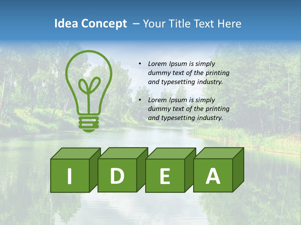 River Leaf Color PowerPoint Template