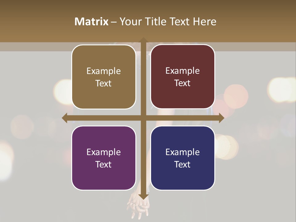 Hug Cheerful Woman PowerPoint Template