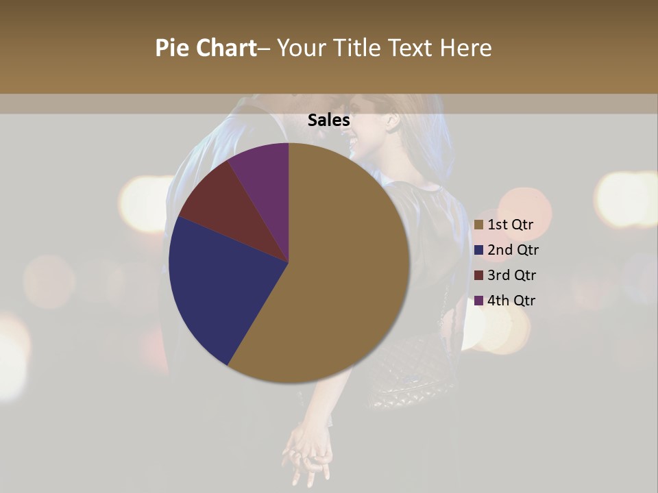 Hug Cheerful Woman PowerPoint Template