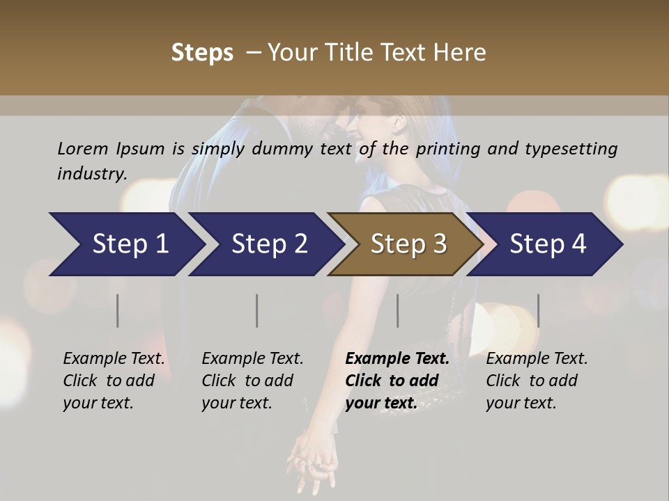 Hug Cheerful Woman PowerPoint Template