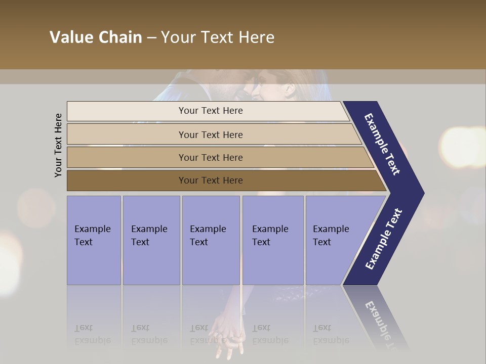 Hug Cheerful Woman PowerPoint Template