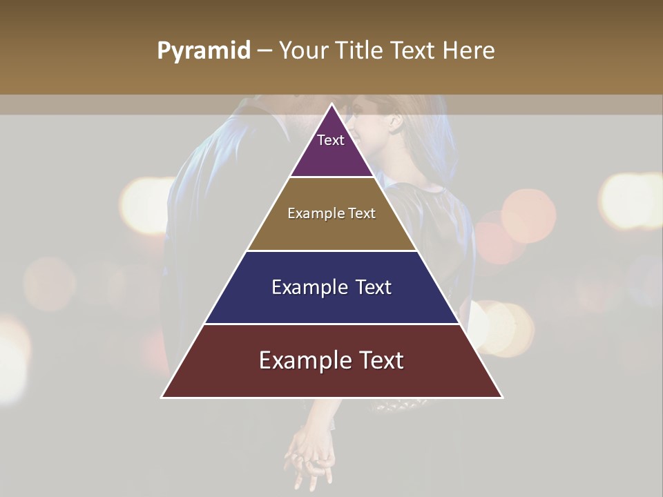 Hug Cheerful Woman PowerPoint Template