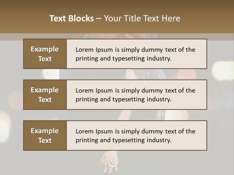 Hug Cheerful Woman PowerPoint Template