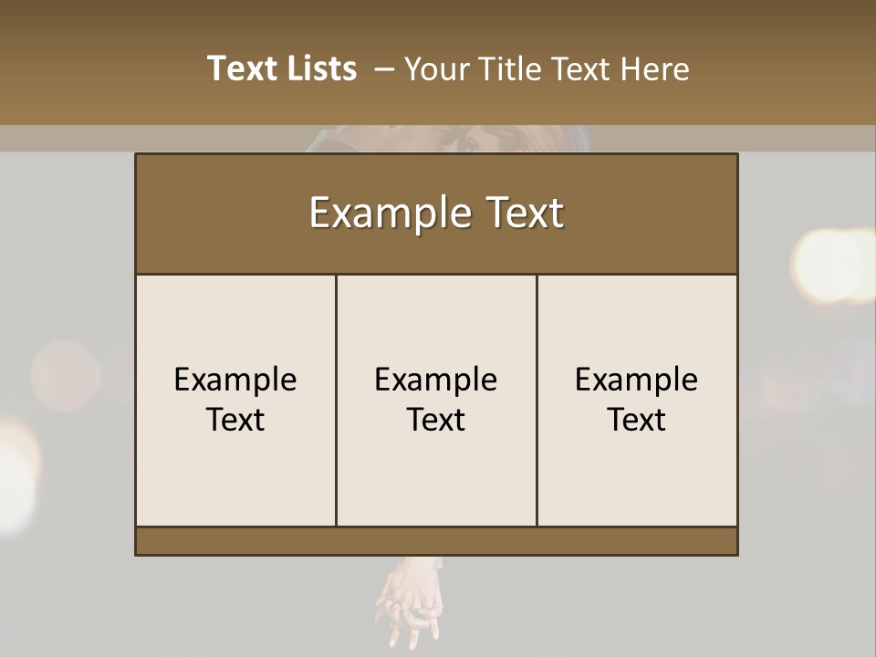 Hug Cheerful Woman PowerPoint Template