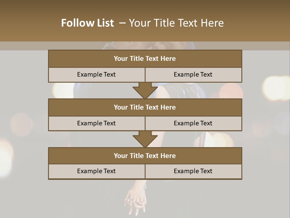 Hug Cheerful Woman PowerPoint Template