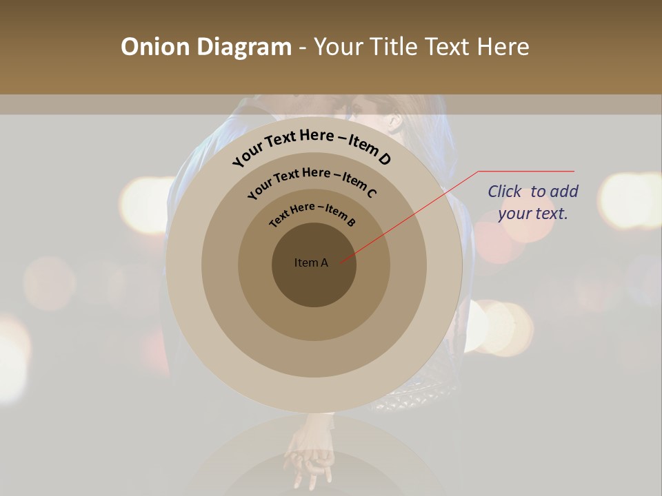 Hug Cheerful Woman PowerPoint Template