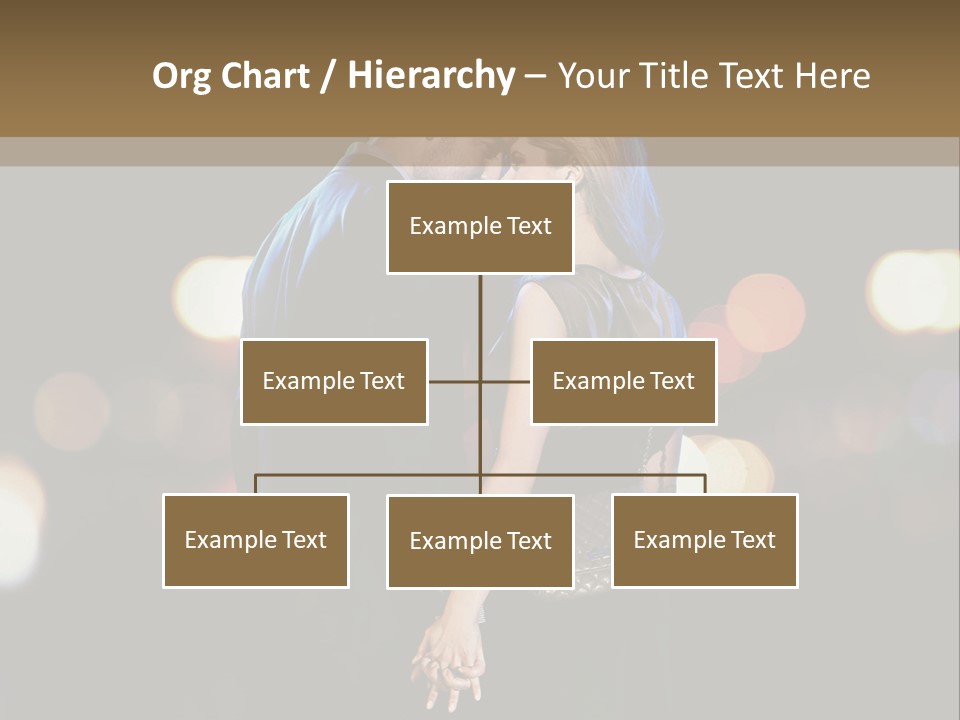 Hug Cheerful Woman PowerPoint Template