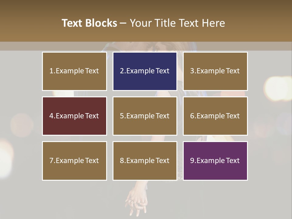 Hug Cheerful Woman PowerPoint Template