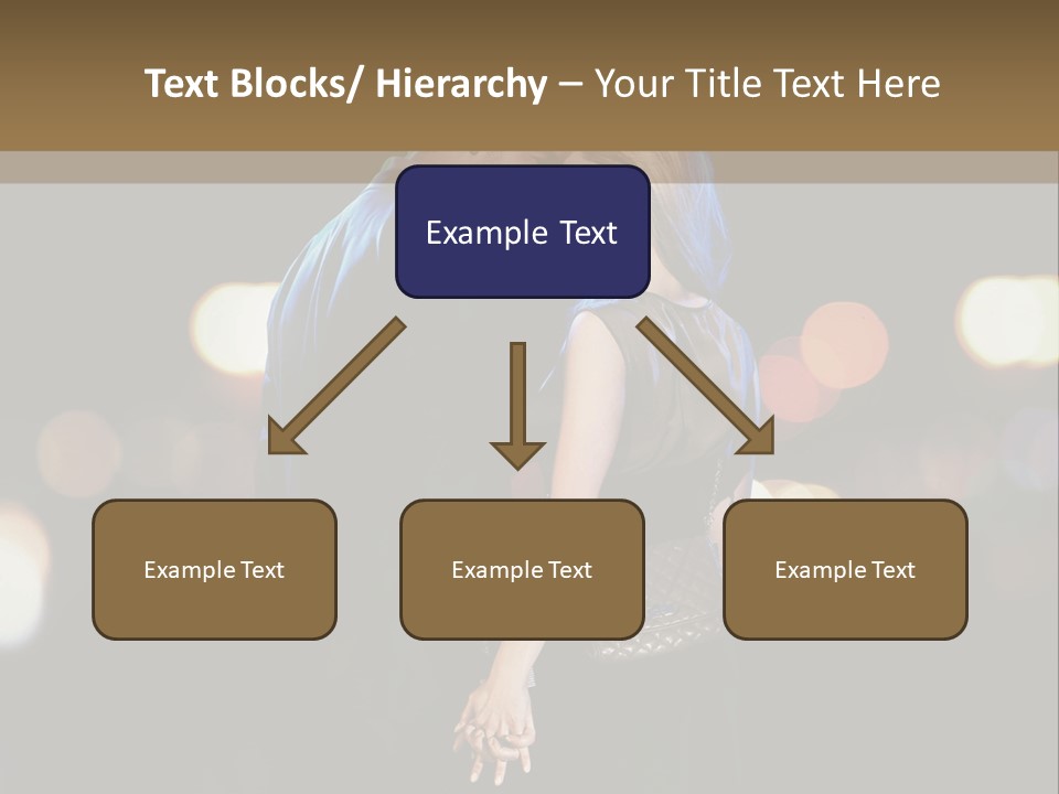 Hug Cheerful Woman PowerPoint Template