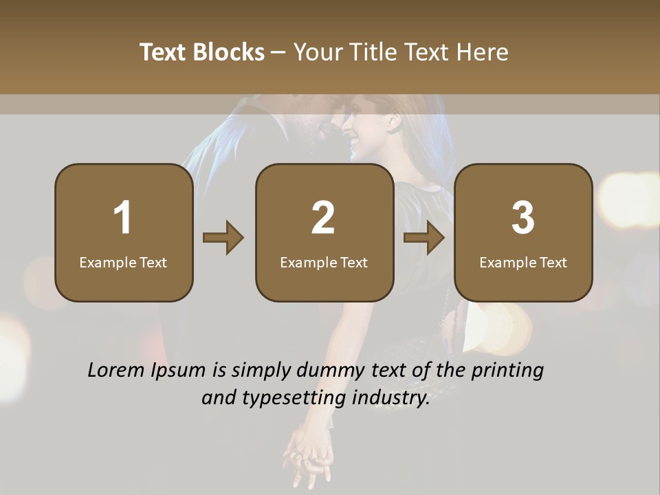 Hug Cheerful Woman PowerPoint Template