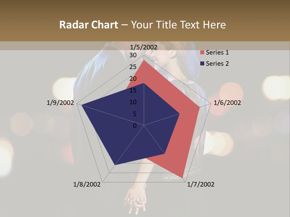Hug Cheerful Woman PowerPoint Template