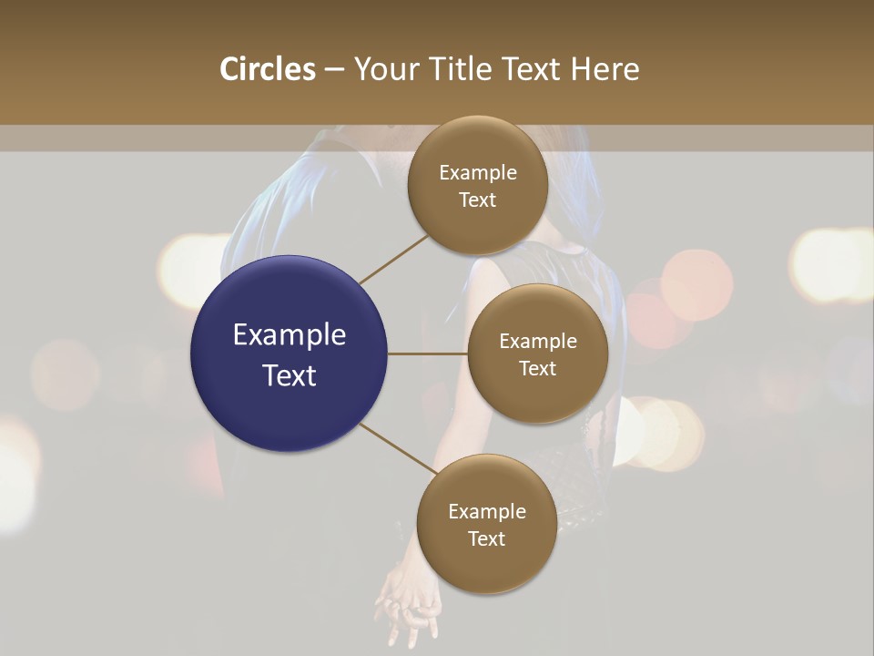 Hug Cheerful Woman PowerPoint Template