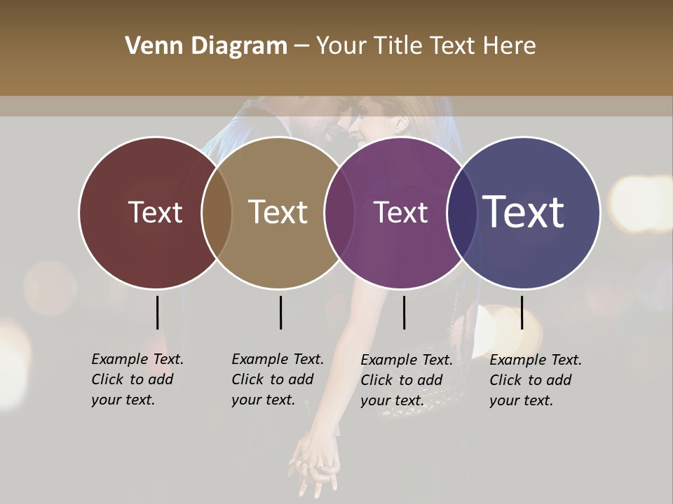 Hug Cheerful Woman PowerPoint Template