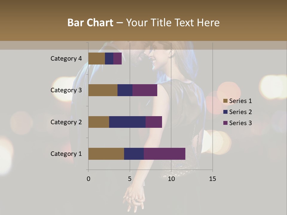 Hug Cheerful Woman PowerPoint Template