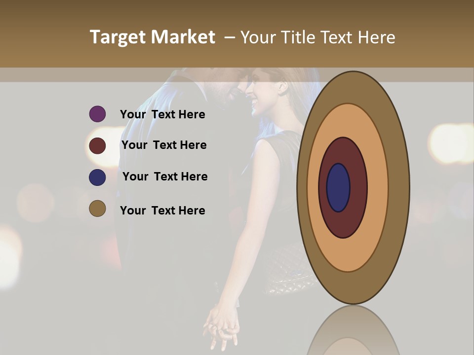 Hug Cheerful Woman PowerPoint Template