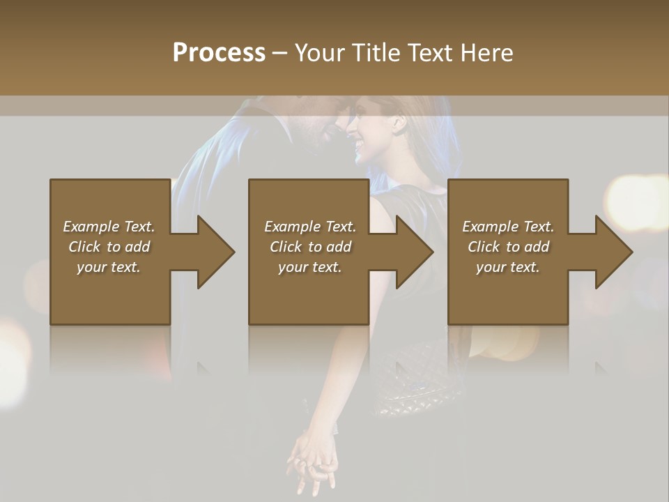 Hug Cheerful Woman PowerPoint Template