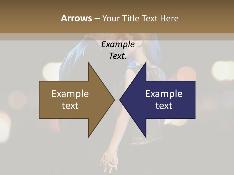 Hug Cheerful Woman PowerPoint Template