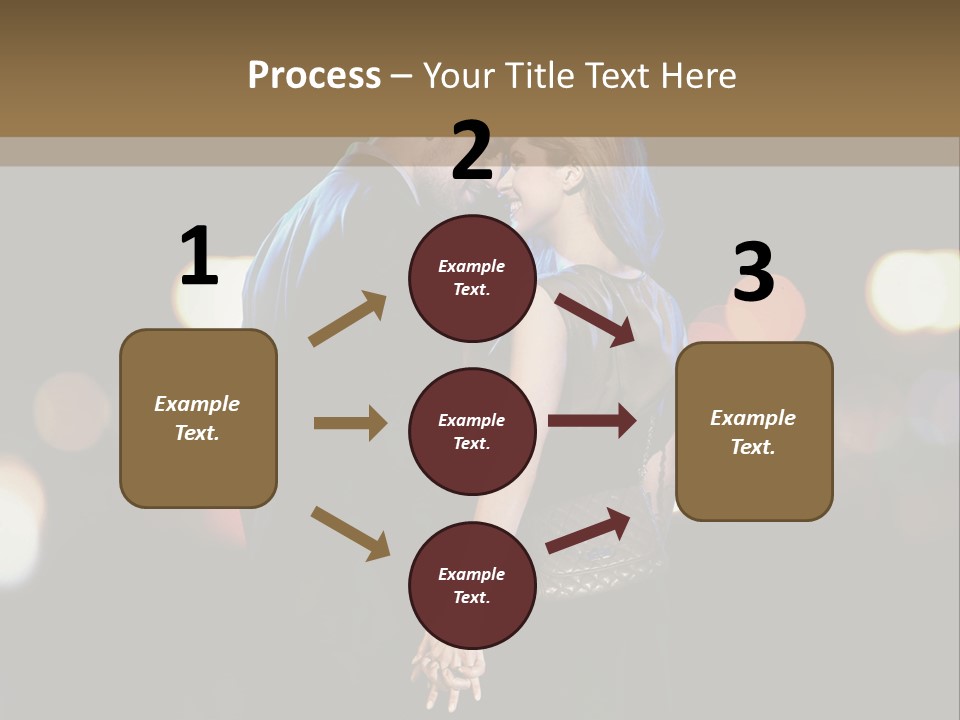 Hug Cheerful Woman PowerPoint Template