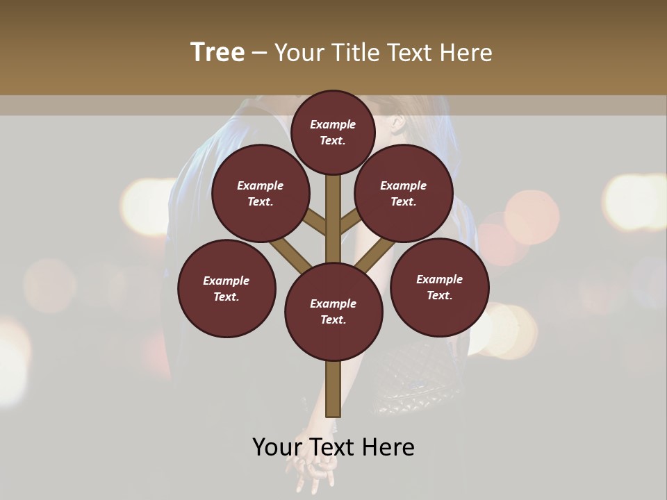 Hug Cheerful Woman PowerPoint Template