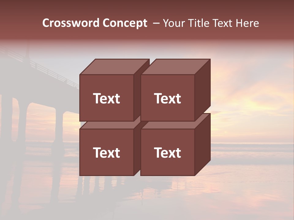 Silhouettes Surf Wharf PowerPoint Template