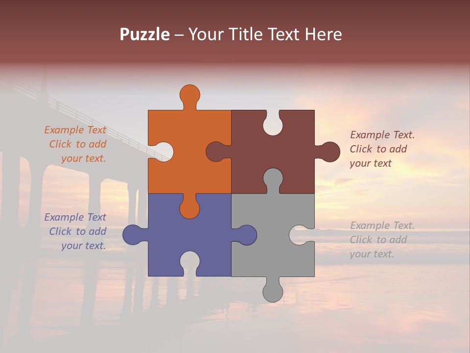 Silhouettes Surf Wharf PowerPoint Template