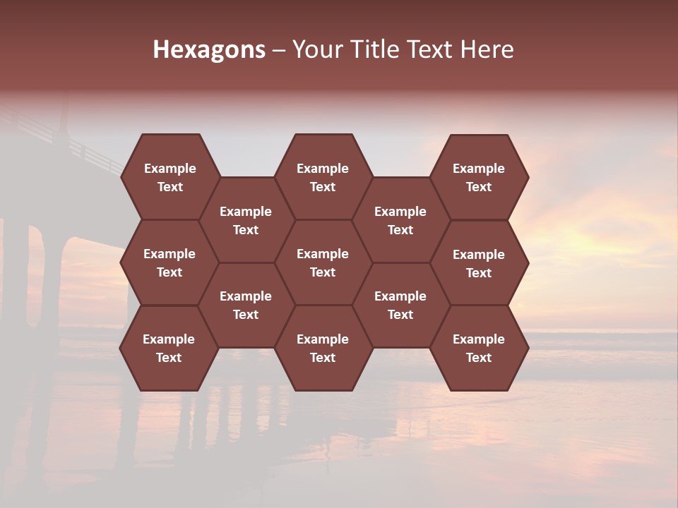 Silhouettes Surf Wharf PowerPoint Template