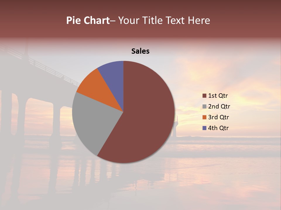 Silhouettes Surf Wharf PowerPoint Template
