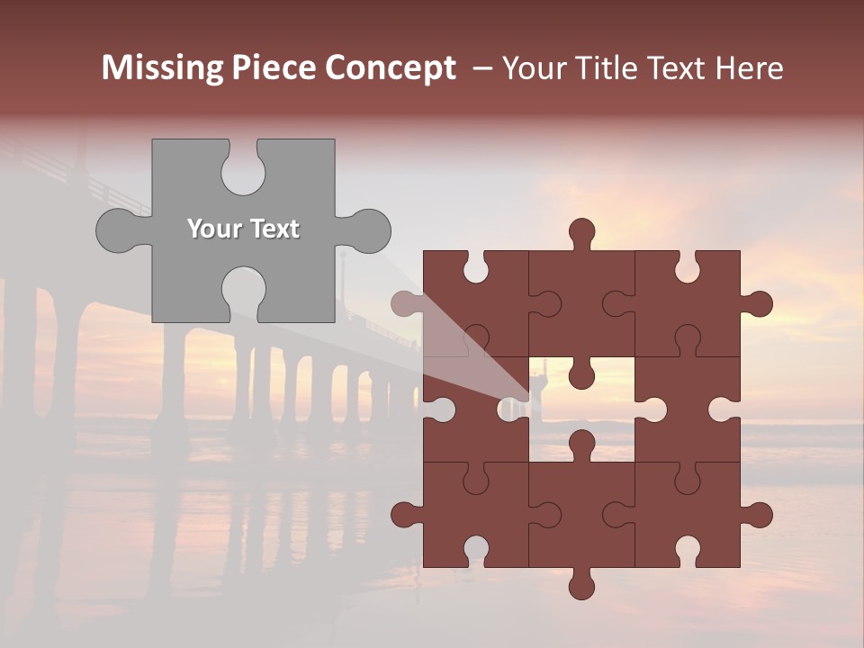 Silhouettes Surf Wharf PowerPoint Template