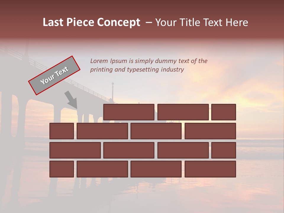 Silhouettes Surf Wharf PowerPoint Template
