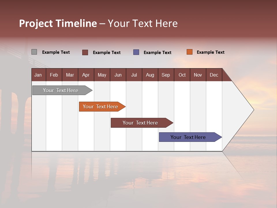 Silhouettes Surf Wharf PowerPoint Template