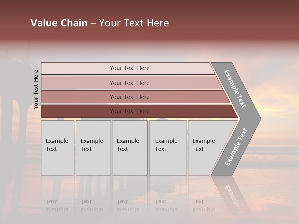 Silhouettes Surf Wharf PowerPoint Template