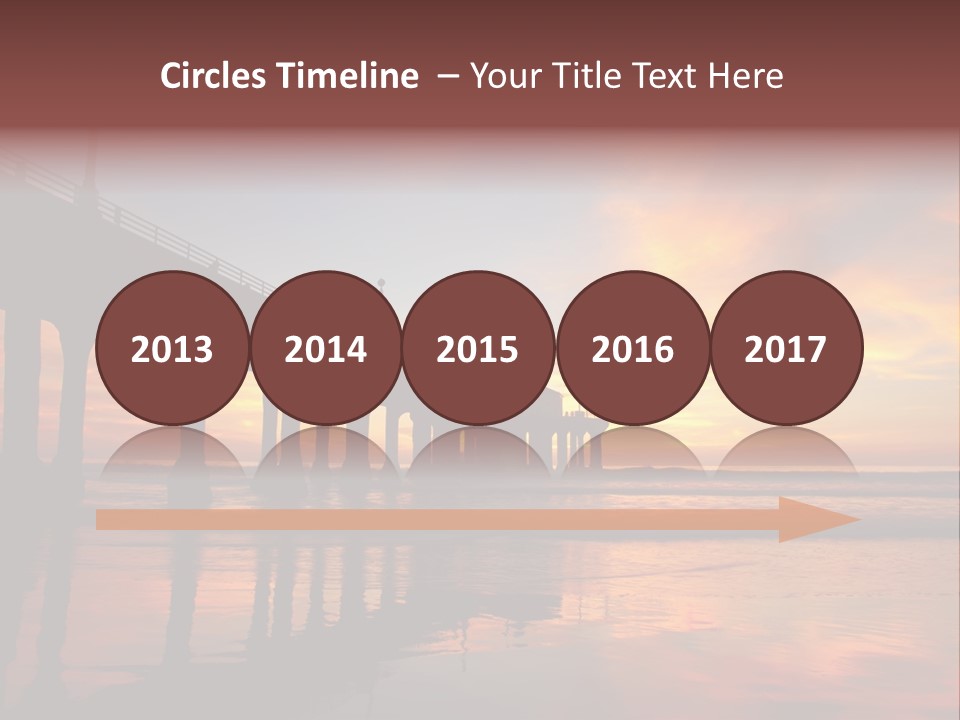 Silhouettes Surf Wharf PowerPoint Template