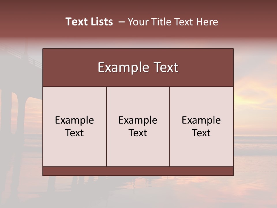 Silhouettes Surf Wharf PowerPoint Template