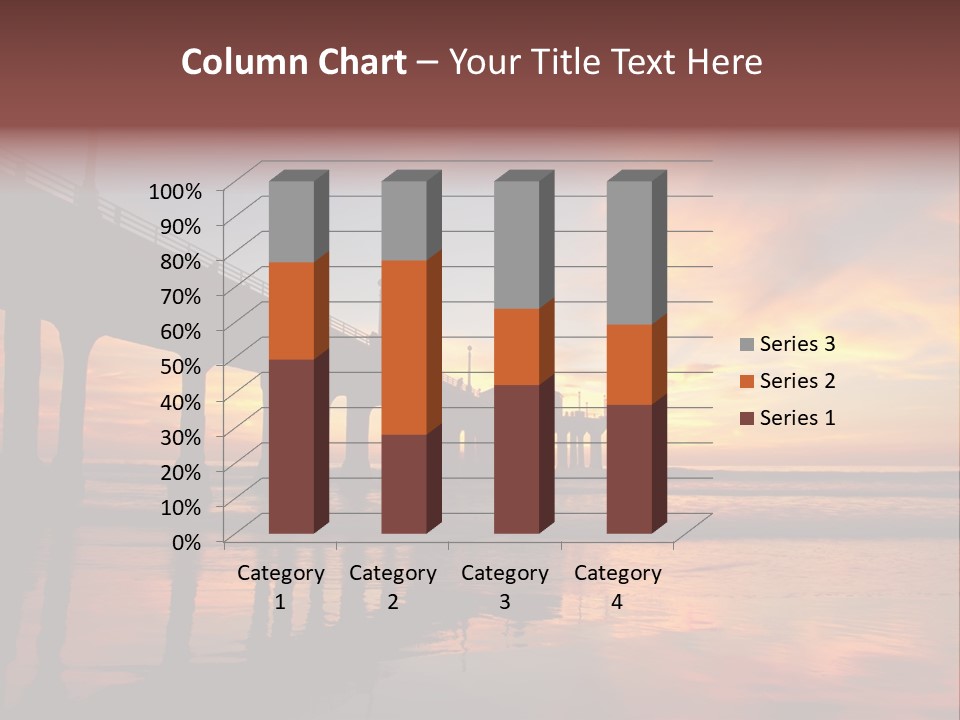 Silhouettes Surf Wharf PowerPoint Template