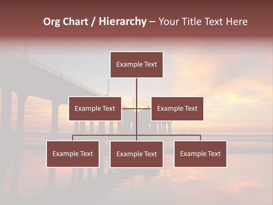 Silhouettes Surf Wharf PowerPoint Template