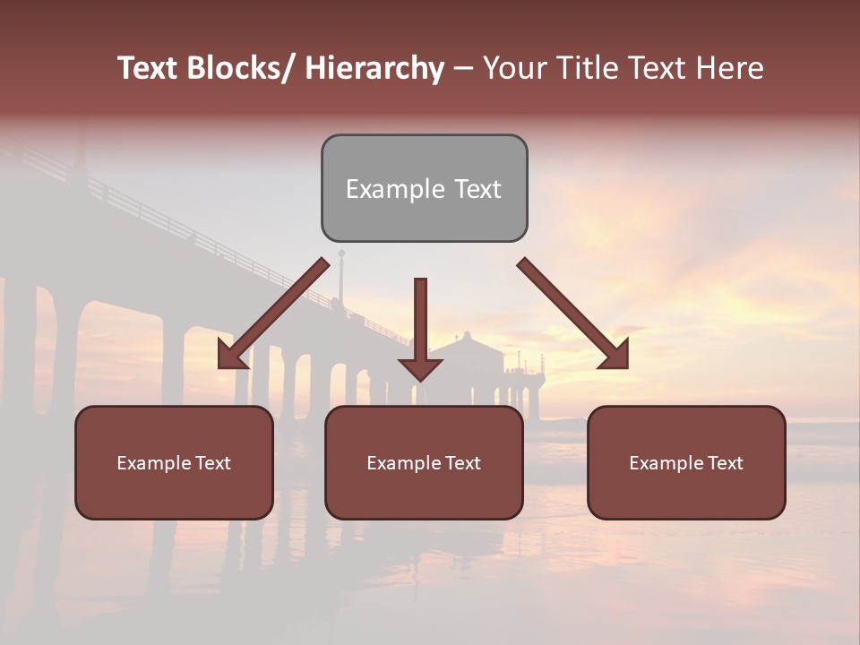 Silhouettes Surf Wharf PowerPoint Template