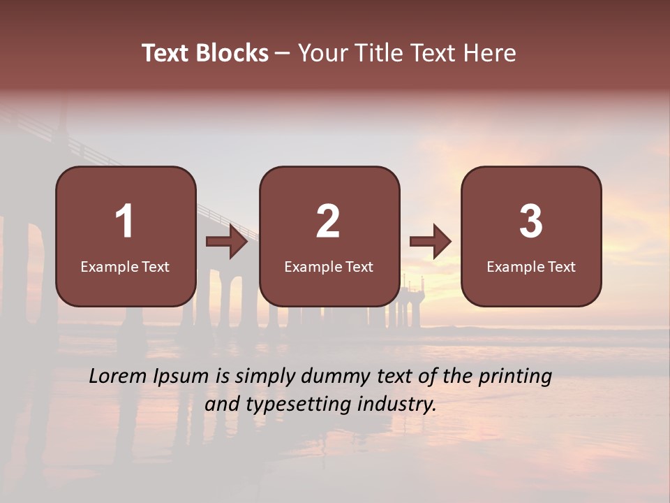 Silhouettes Surf Wharf PowerPoint Template