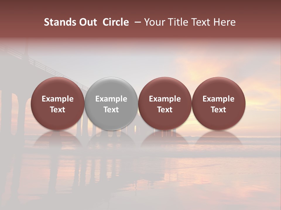 Silhouettes Surf Wharf PowerPoint Template