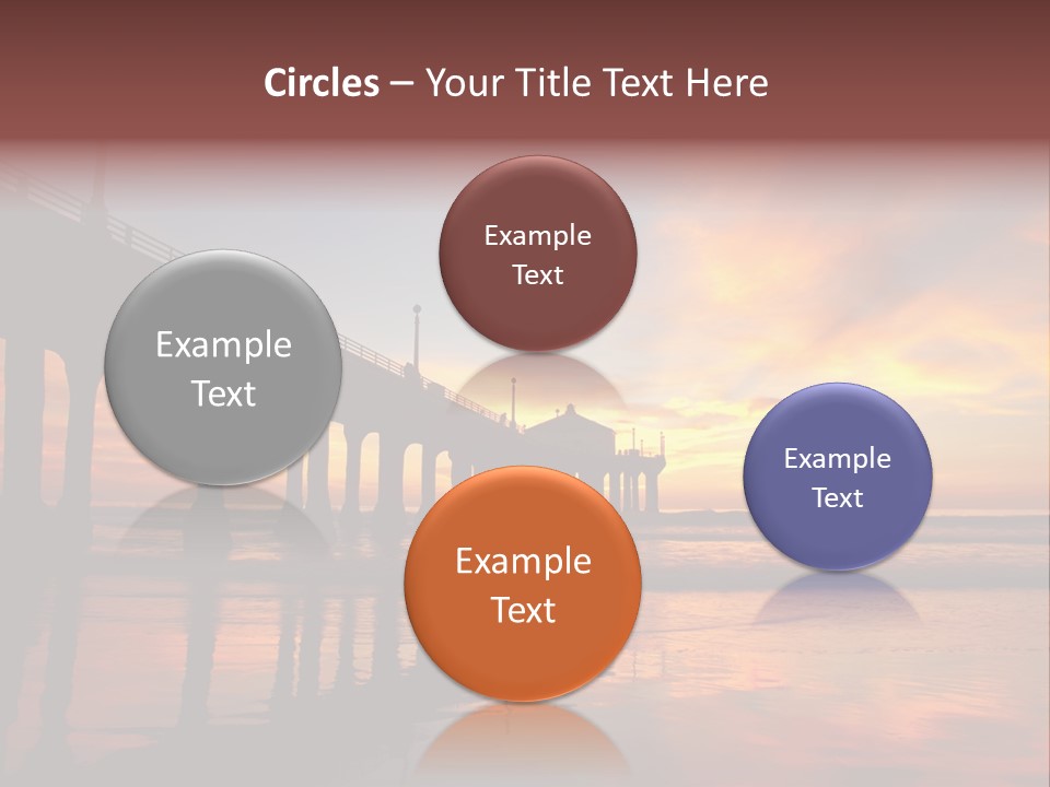 Silhouettes Surf Wharf PowerPoint Template