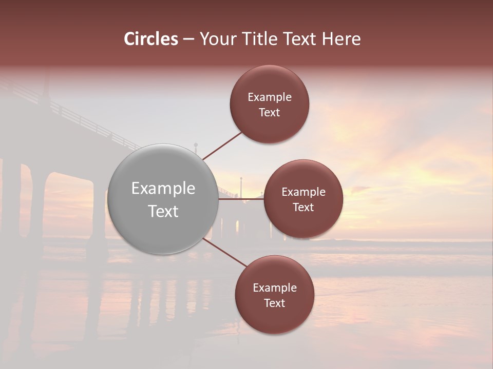 Silhouettes Surf Wharf PowerPoint Template