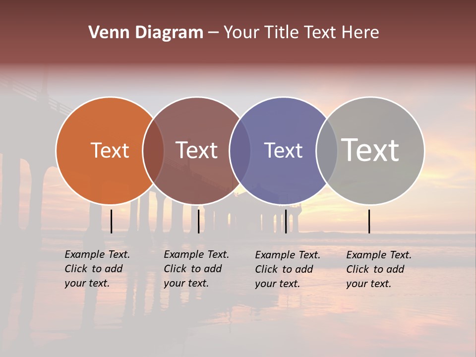 Silhouettes Surf Wharf PowerPoint Template