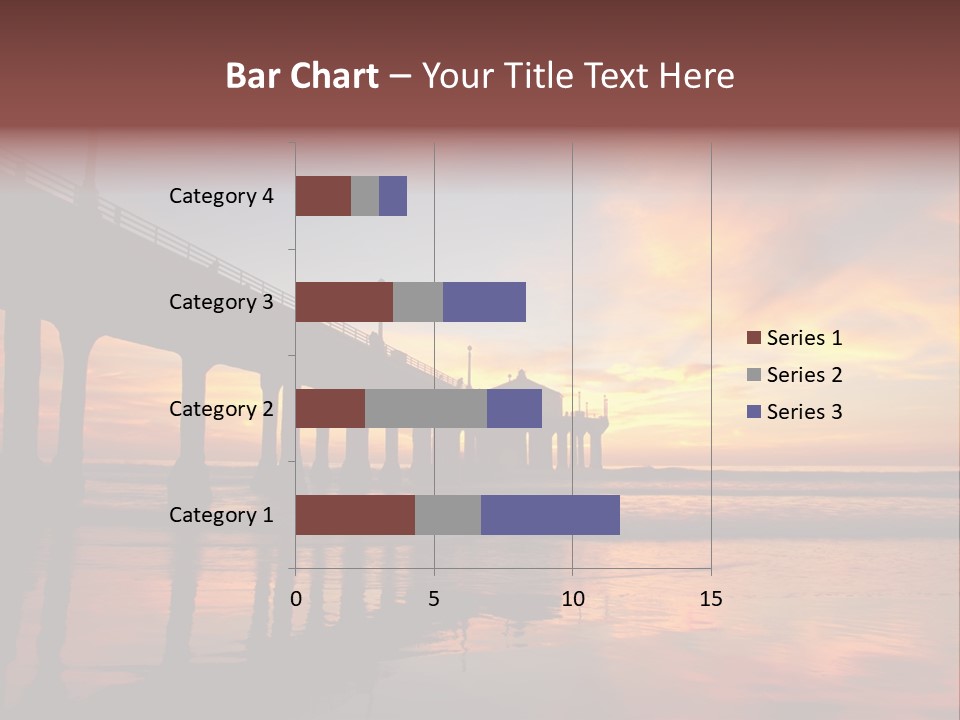 Silhouettes Surf Wharf PowerPoint Template