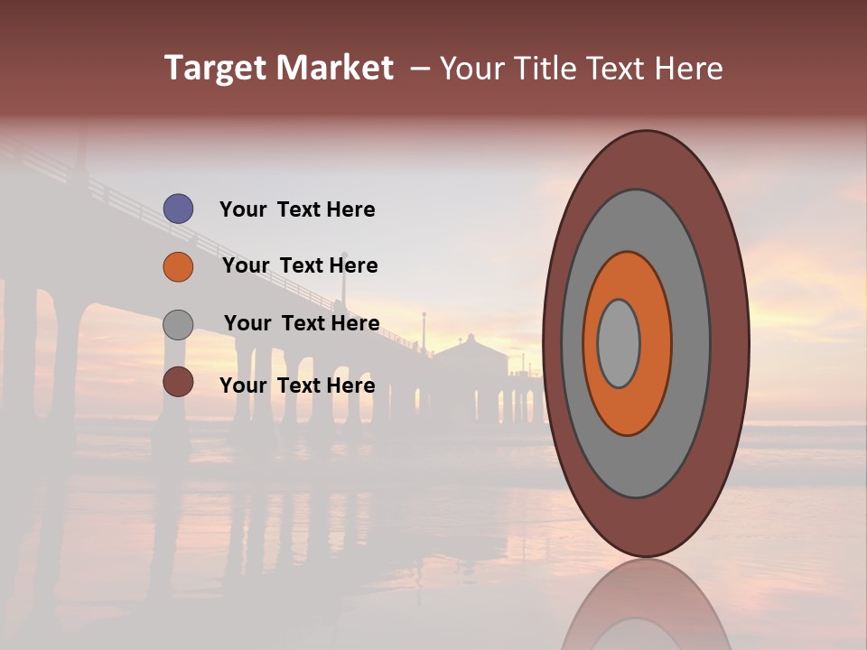 Silhouettes Surf Wharf PowerPoint Template