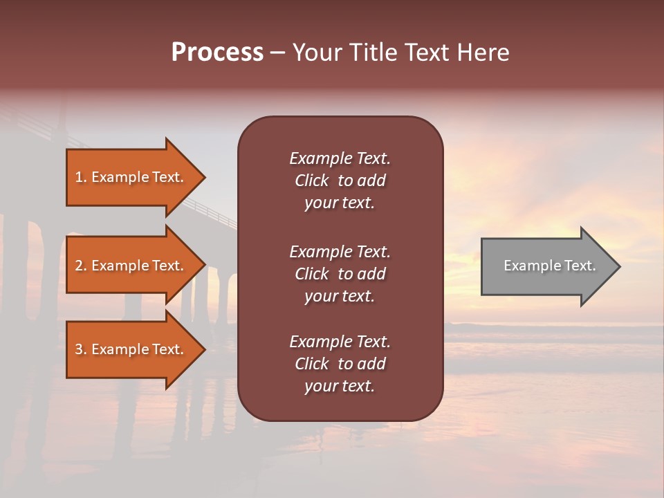 Silhouettes Surf Wharf PowerPoint Template