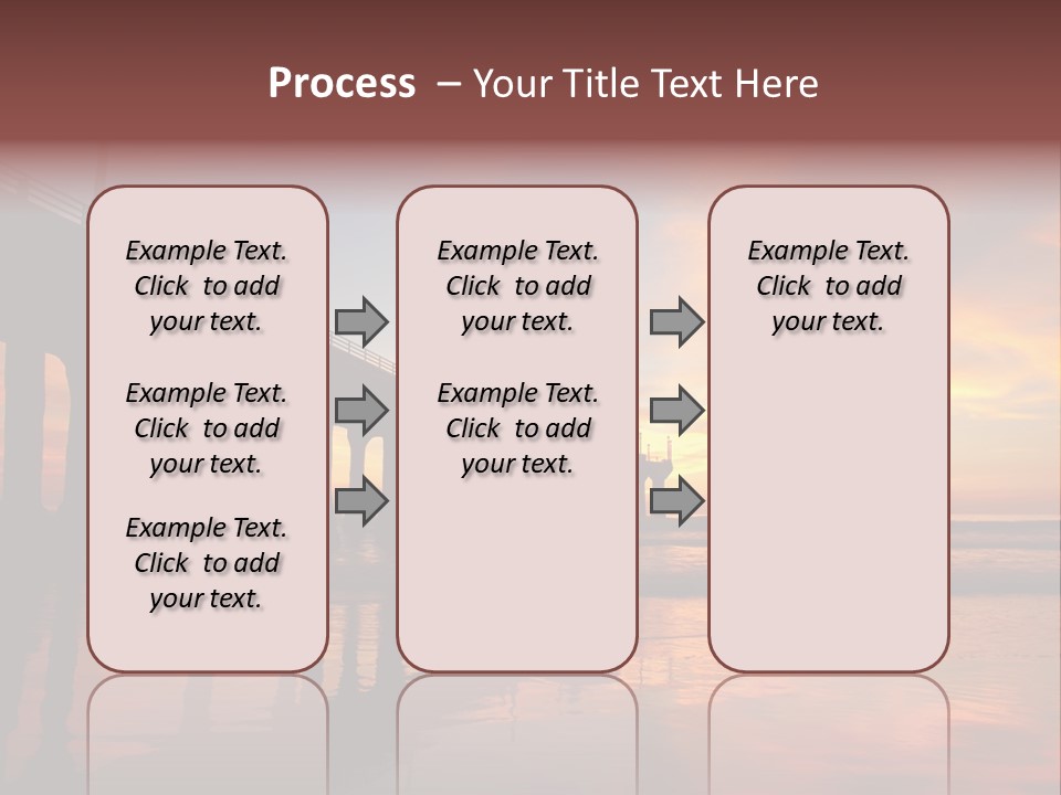 Silhouettes Surf Wharf PowerPoint Template
