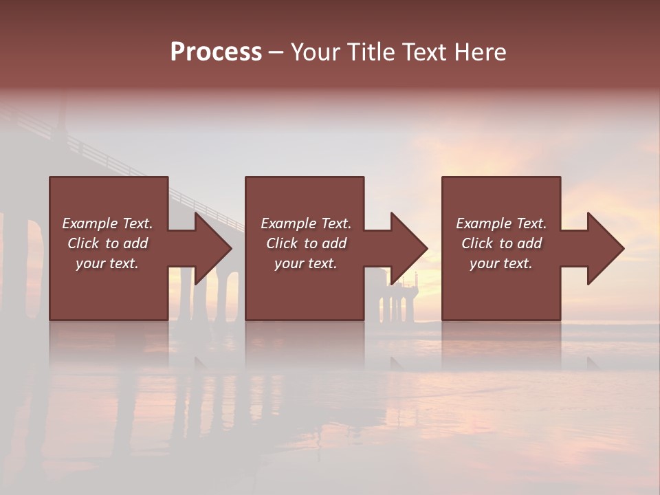 Silhouettes Surf Wharf PowerPoint Template